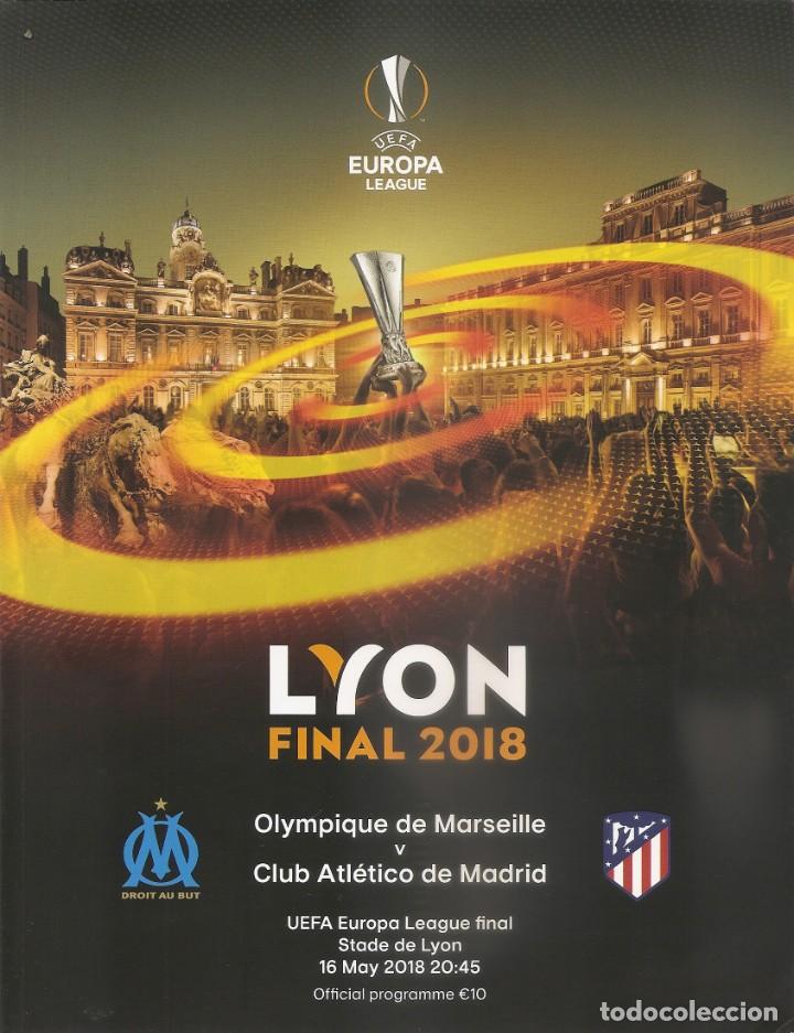 Sammelleidenschaft Sport: PROGRAMA FINAL UEFA EUROPA LEAGUE ATLETICO DE MADRID-OLYMPIQUE DE MARSEILLE. FUTBOL.16-05-2018. NEW