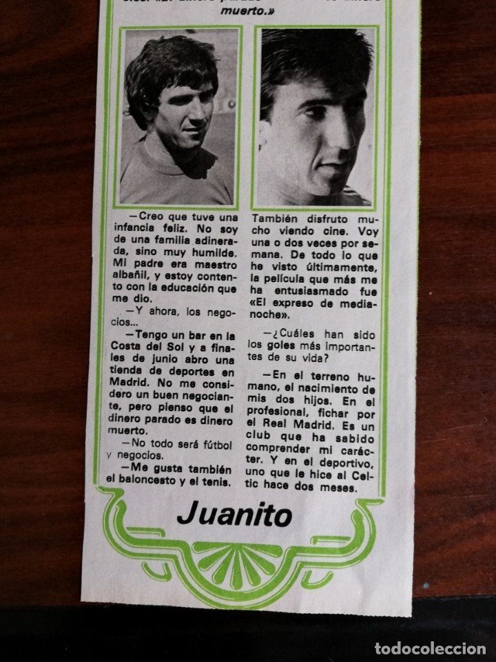 Coleccionismo deportivo: JUAN G&Oacute;MEZ JUANITO - REPORTAJES INTERVI&Uacute; - Foto 1