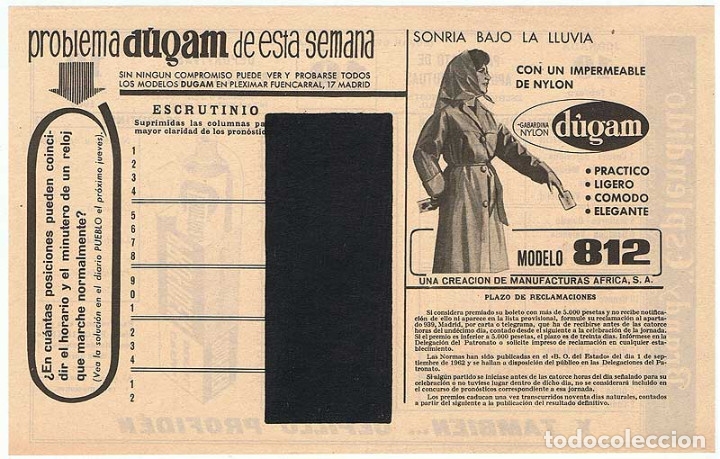 Coleccionismo deportivo: Quiniela 8-2-1963. Jornada 19. Plancha - Foto 2