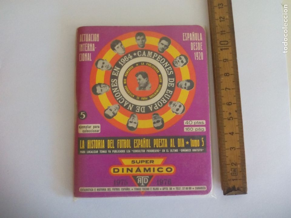 Collectionnisme sportif: SUPER Din&aacute;mico.160 p&aacute;ginas,Historia F&uacute;tbol Temporada 1975-1976. TOMO n&ordm;5 internacional Espa&ntilde;a,goles