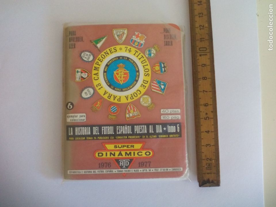 Collectionnisme sportif: SUPER Din&aacute;mico.160 p&aacute;ginas,Historia F&uacute;tbol Temporada 1976-1977. TOMO n&ordm;6 Espa&ntilde;a,goles