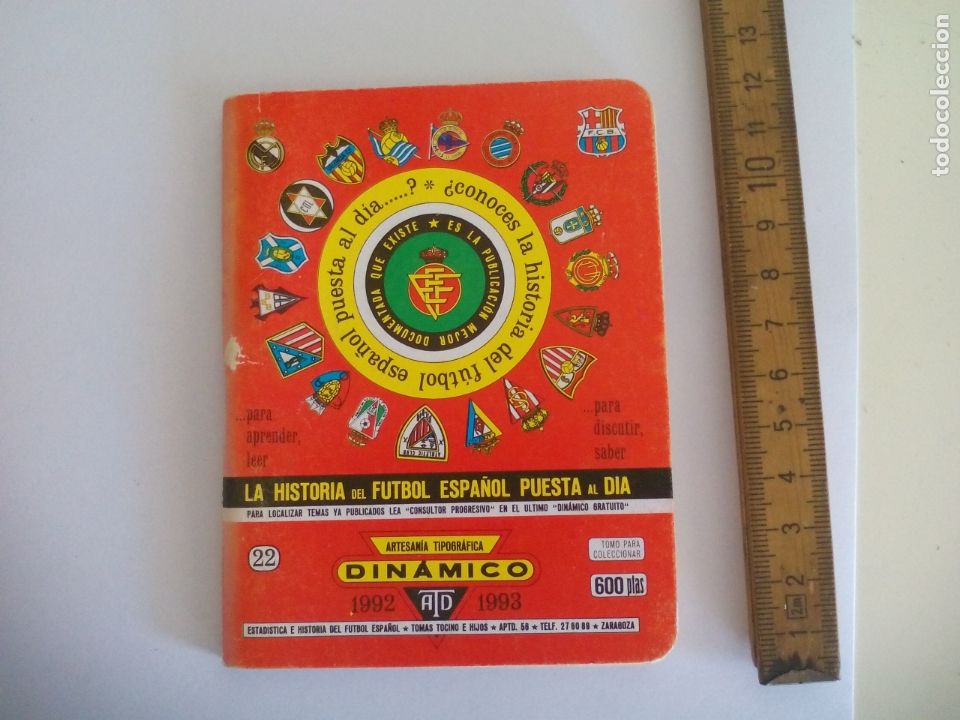 Collectionnisme sportif: SUPER Din&aacute;mico.160 p&aacute;ginas, Historia F&uacute;tbol Temporada 1992-1993. n&ordm; 22 Espa&ntilde;a