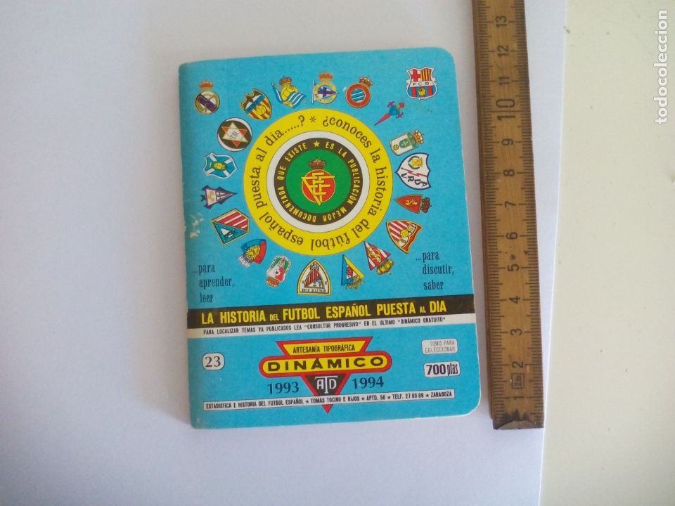 Collectionnisme sportif: SUPER Din&aacute;mico.160 p&aacute;ginas, Historia F&uacute;tbol Temporada 1993-1994. n&ordm; 23 Espa&ntilde;a