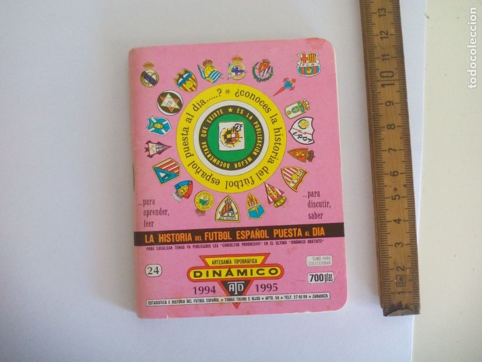 Collectionnisme sportif: SUPER Din&aacute;mico.160 p&aacute;ginas, Historia F&uacute;tbol Temporada 1994-1995. tOMO n&ordm; 24 Espa&ntilde;a