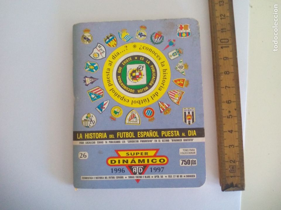 Collectionnisme sportif: SUPER Din&aacute;mico.160 p&aacute;ginas, Historia F&uacute;tbol Temporada 1996-1997. TOMO n&ordm; 26 Espa&ntilde;a