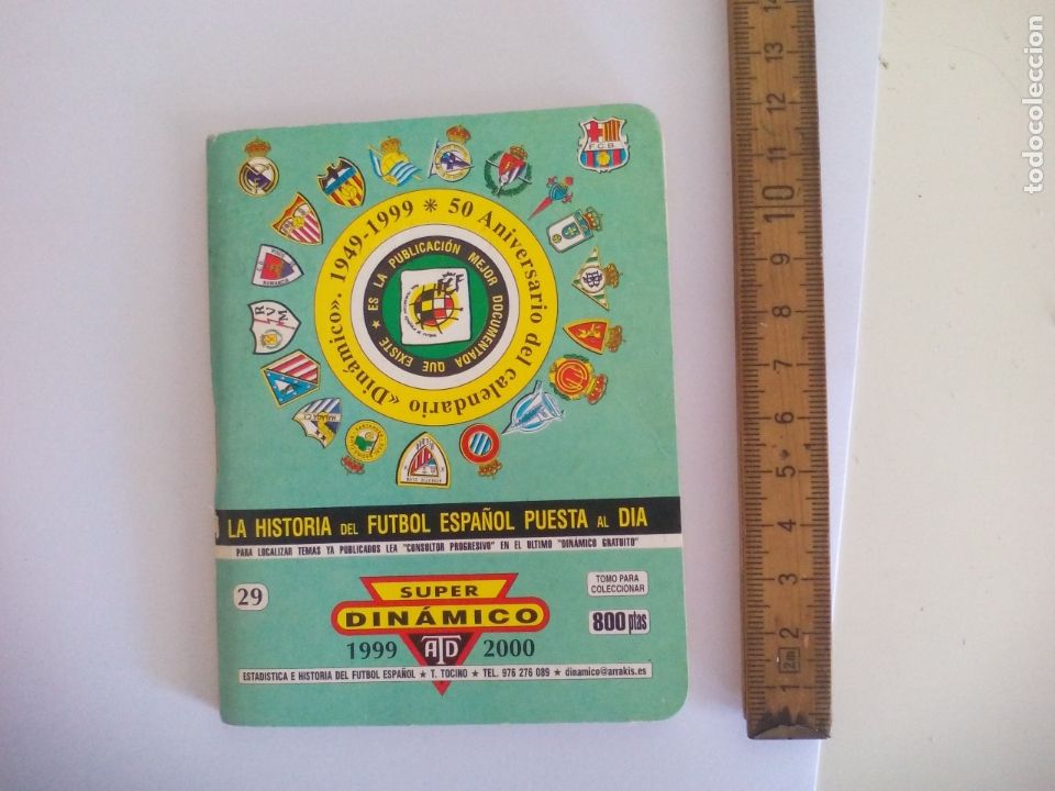 Collectionnisme sportif: SUPER Din&aacute;mico.160 p&aacute;ginas, Historia F&uacute;tbol Temporada 1999-2000. TOMO n&ordm; 29 Espa&ntilde;a