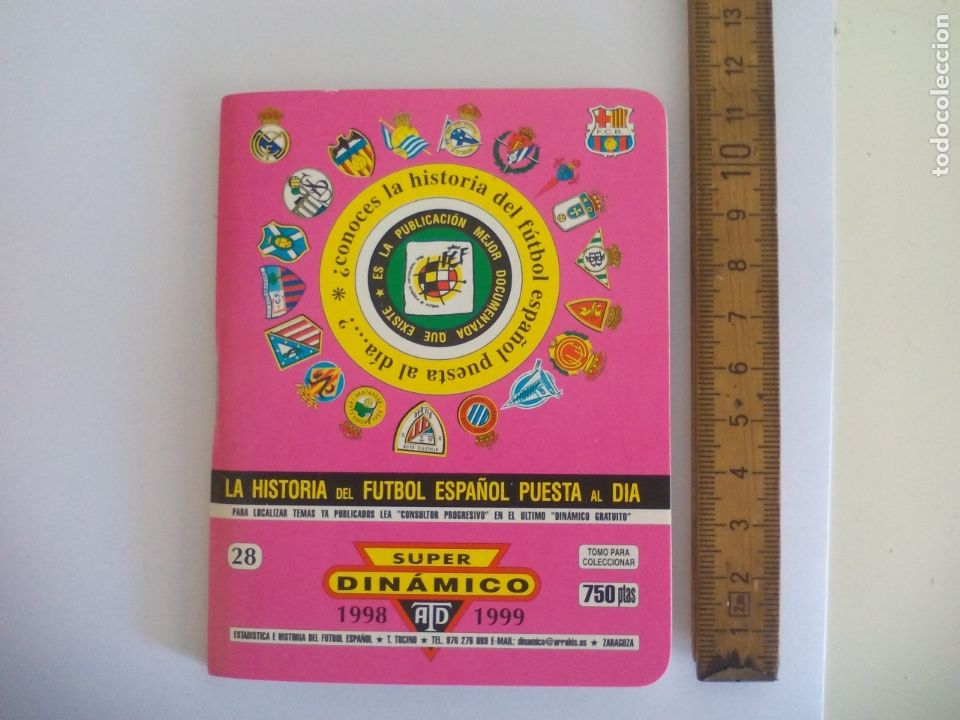 Collectionnisme sportif: SUPER Din&aacute;mico.160 p&aacute;ginas, Historia F&uacute;tbol Temporada 1998-1999. TOMO n&ordm; 28 Espa&ntilde;a
