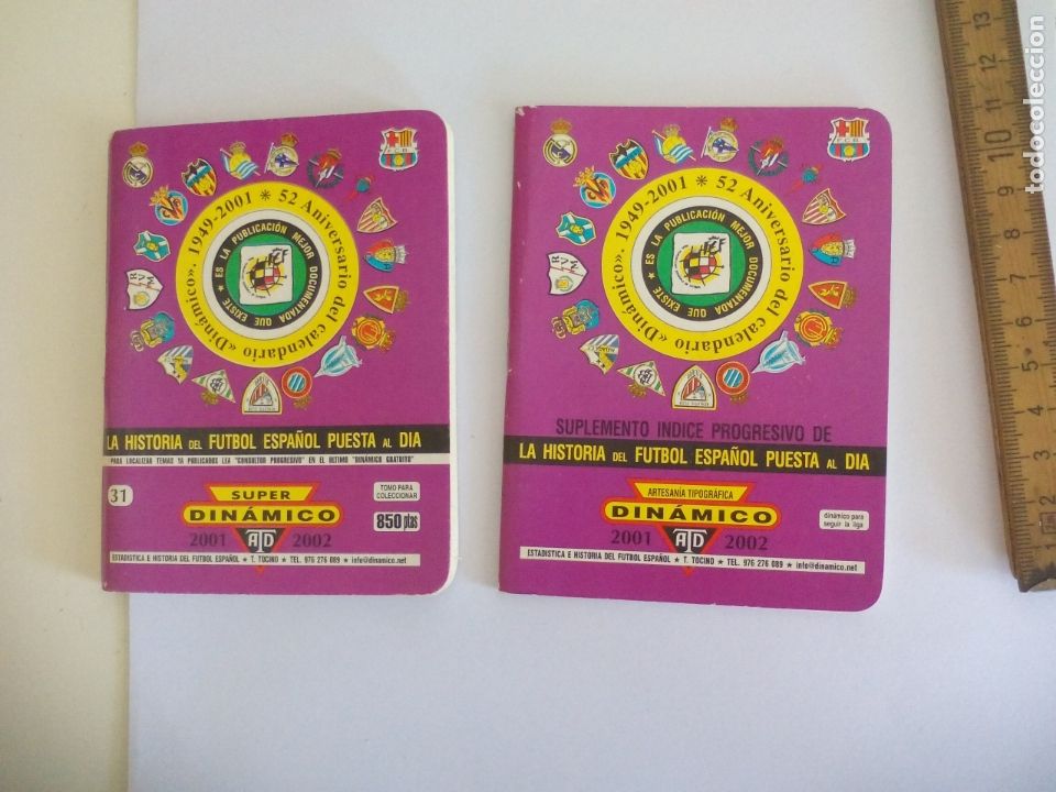 Collectionnisme sportif: SUPER Din&aacute;mico + SUPLEMENTO INDICE PROGRESIVO Historia F&uacute;tbol Temporada 2001-2002 TOMO n&ordm; 31 Espa&ntilde;a