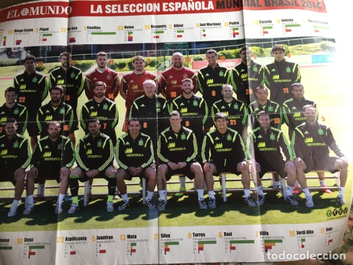 Collectionnisme sportif: Poster Selecci&oacute;n Espa&ntilde;ola Mundial Brasil 2014