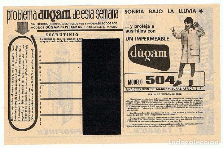 Coleccionismo deportivo: Quiniela 28-10-1962. Jornada 7. Plancha - Foto 2