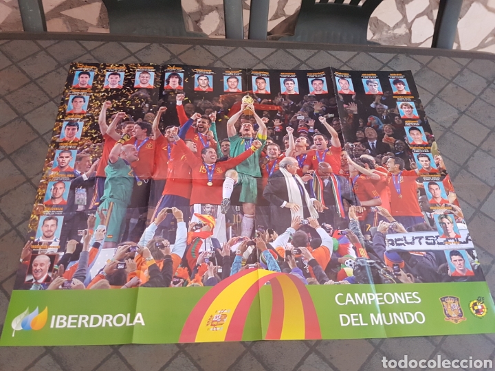 Coleccionismo deportivo: P&oacute;ster Iberdrola campeones del mundo - Foto 1
