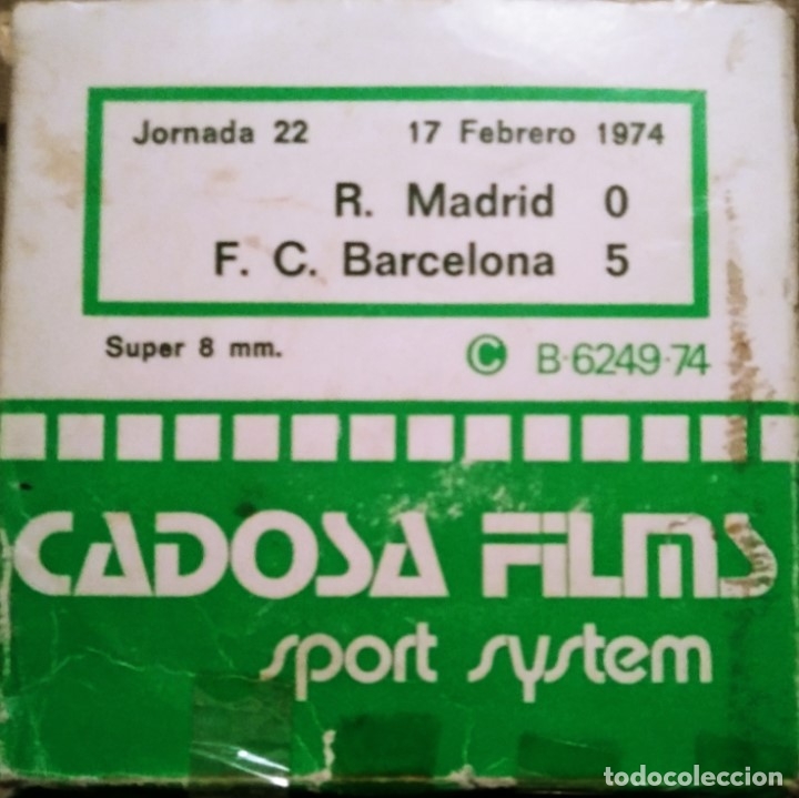 Coleccionismo deportivo: Partido Real Madrid-Barcelona 1974 (super 8mm) - Foto 2