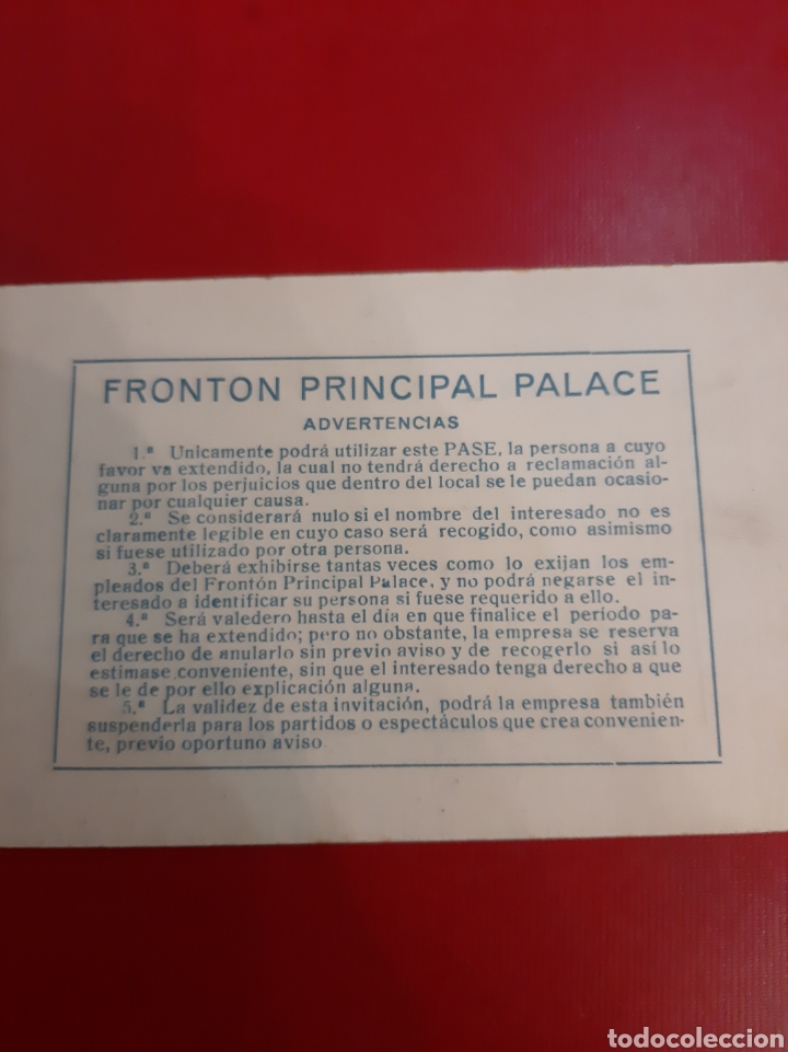 Coleccionismo deportivo: Barcelona Invitaci&oacute;n Fronton Palacio 1959 - Foto 2