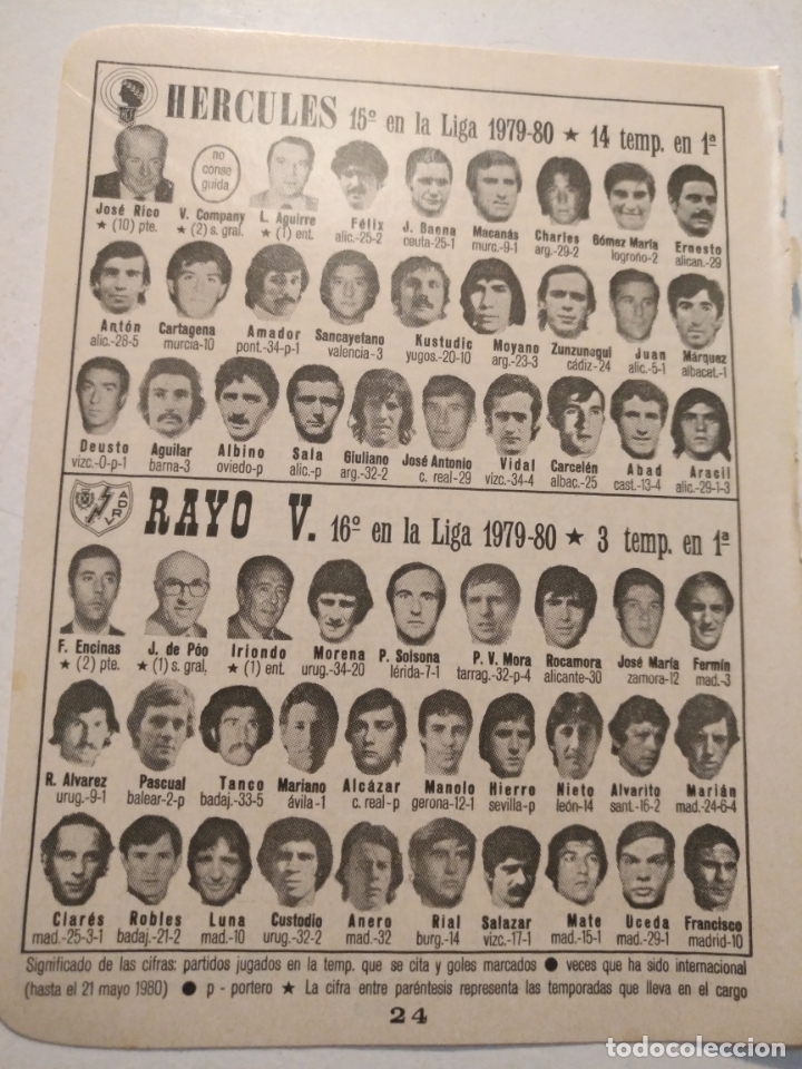 Collectionnisme sportif: antigua peque&ntilde;a hoja deportiva - futbol - jugadores club equipo  H&eacute;rcules Rayo Vallecano