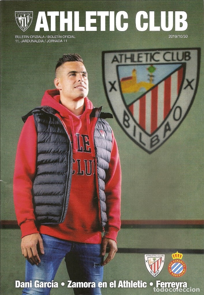 Collectionnisme sportif: PROGRAMA OFICIAL ATHLETIC CLUB: ATHLETIC-R.C.D. ESPA&Ntilde;OL. JORNADA 11. 2019-20. FUTBOL. NUEVO