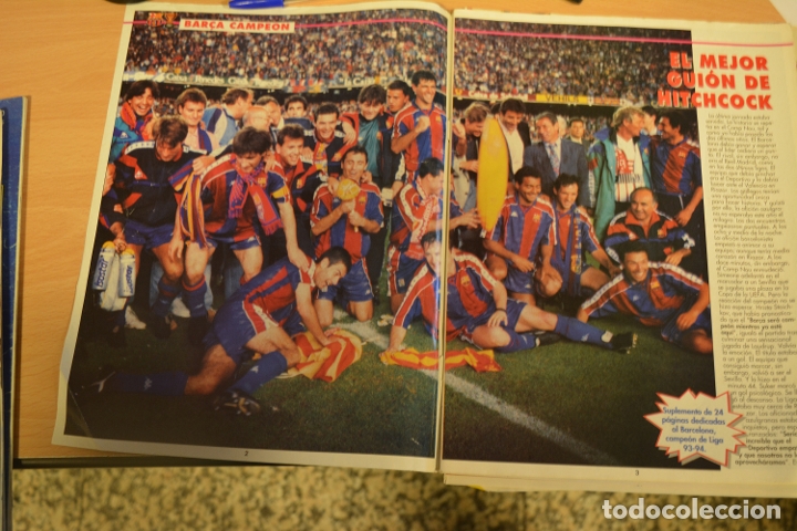 Collectionnisme sportif: RECORTE DE DON BALON.FOTO DEL FC BARCELONA CAMPE&Oacute;N DE LIGA 93-94