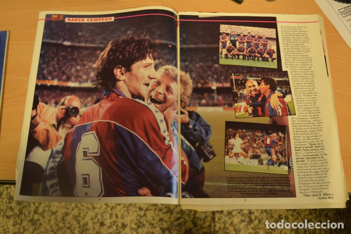 Collectionnisme sportif: RECORTE DE DON BALON.FOTOS DEL FC BARCELONA CAMPE&Oacute;N DE LIGA 93-94
