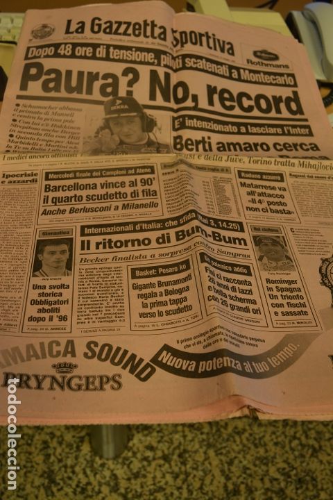 Collectionnisme sportif: DIARIO ITALIANO LA GAZZETTA DELLO SPORT,,MAYO 1994