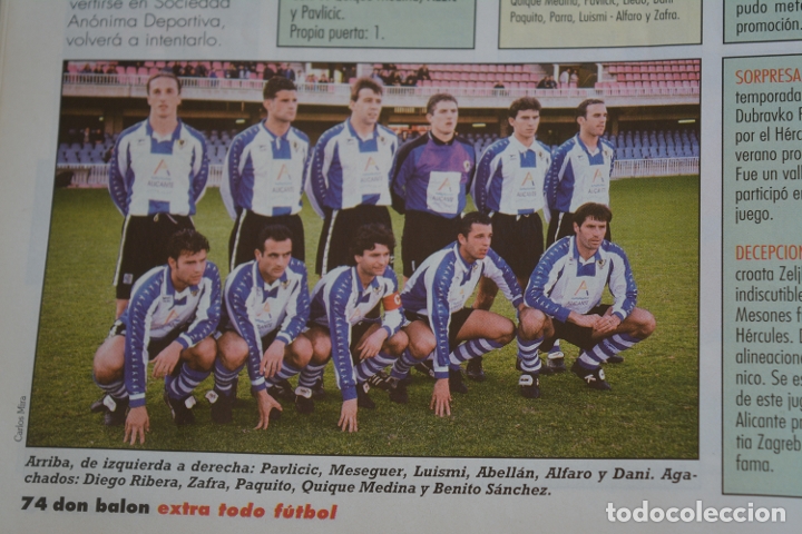 Sammelleidenschaft Sport: RECORTE DE LA REVISTA DON BALON.TEMPORADA 94-95.FOTO DEL HERCULES