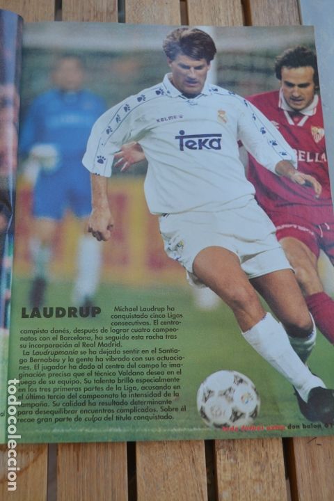 Sammelleidenschaft Sport: RECORTE DE LA REVISTA DON BALON.TEMPORADA 94-95.FOTO DE LAUDRUP (REAL MADRID)