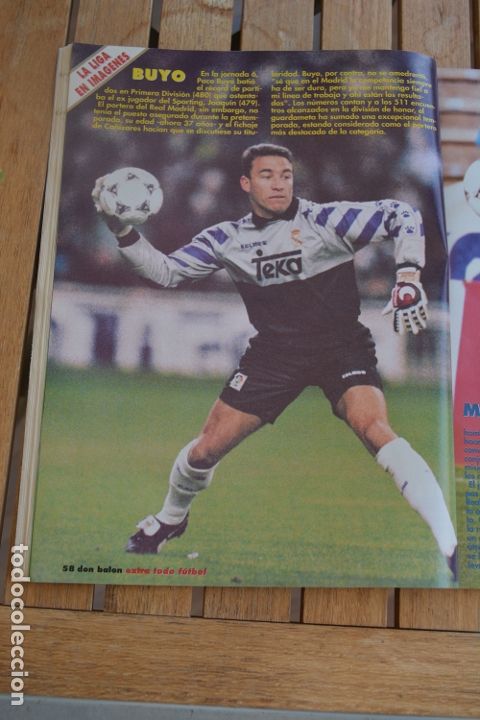 Sammelleidenschaft Sport: RECORTE DE LA REVISTA DON BALON.TEMPORADA 94-95.FOTO DE BUYO (REAL MADRID)