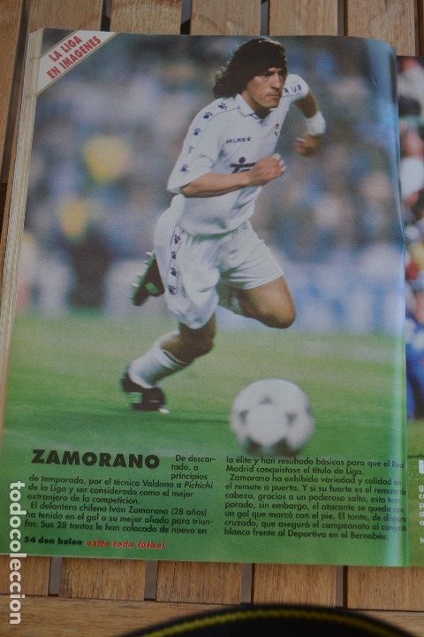 Sammelleidenschaft Sport: RECORTE DE LA REVISTA DON BALON.TEMPORADA 94-95.FOTO DE ZAMORANO (REAL MADRID)