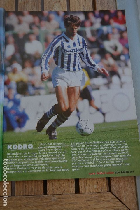 Sammelleidenschaft Sport: RECORTE DE LA REVISTA DON BALON.TEMPORADA 94-95.FOTO DE KODRO (REAL SOCIEDAD)