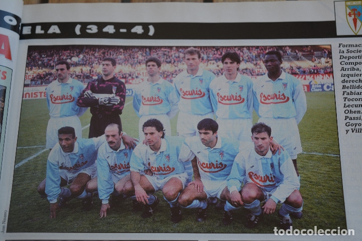 Sports collectibles: RECORTE DE LA REVISTA DON BALON.TEMPORADA 94-95.FOTO DEL COMPOSTELA
