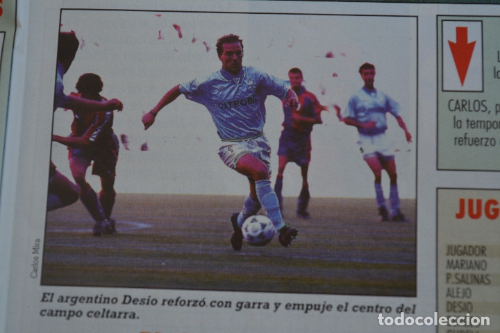 Sports collectibles: RECORTE DE LA REVISTA DON BALON.TEMPORADA 94-95.FOTO DE DESIO (CELTA)