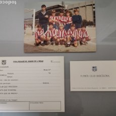 Coleccionismo deportivo: LOTE F.C BARCELONA FOTO INEDITA 18X13CM 1983 + FICHA+TARJETA OFICIAL MEYBA-6. Lote 182725918