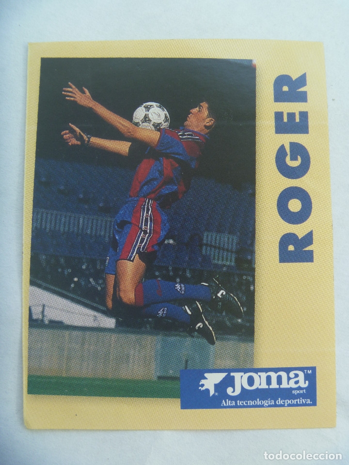 Coleccionismo deportivo: PEGATINA PUBLICITARIA DE JOMA : ROGER , DEL BARCELONA - Foto 1