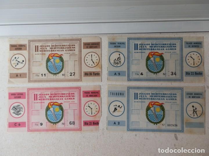 Sports collectibles: 4 ENTRADAS  II JUEGOS MEDITERR&Aacute;NEOS. BARCELONA JULIO 1955.