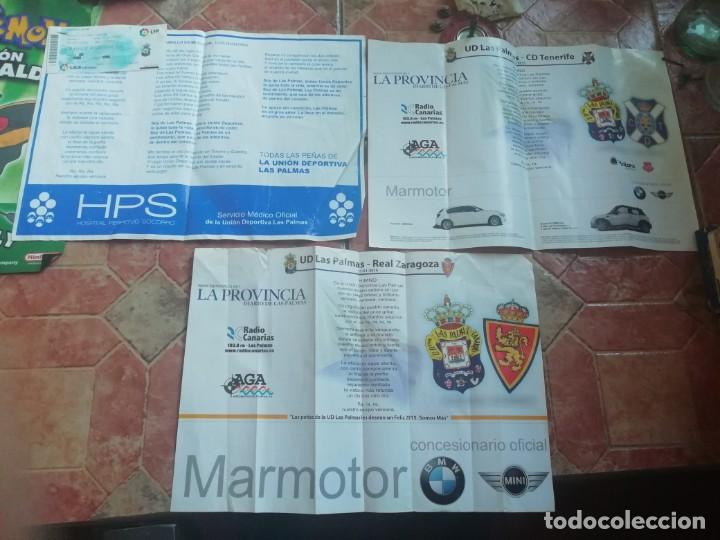 Sammelleidenschaft Sport: Lote 3 poster con letra himno union deportiva Las Palmas - Partido C.D Tenerife y Zaragoza