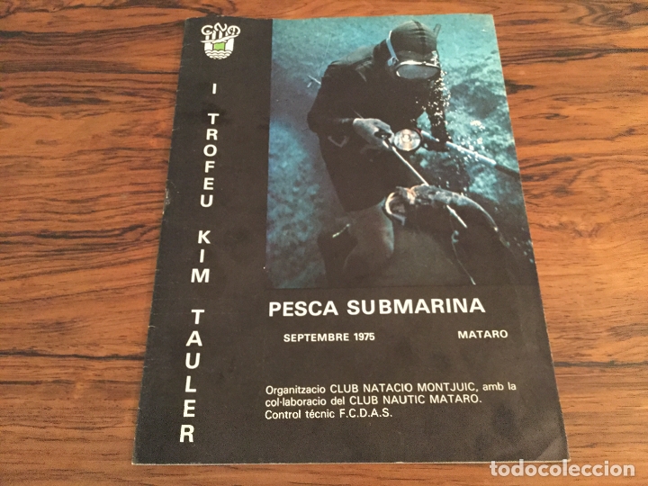 Coleccionismo deportivo: PROGRAMA I TROFEU KIM TAULER PESCA SUBMARINA 1975 MATARO - Foto 1