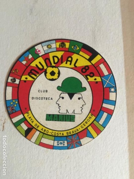 Sammelleidenschaft Sport: MUNDIAL 82 - PEGATINA , CLUB DISCOTECA MARIUS , PLAYA DE ARO - COSTA BRAVA - GERONA