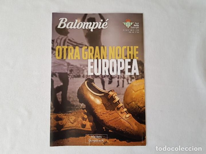 Sammelleidenschaft Sport: Programa f&uacute;tbol Real Betis (Revista Balompi&eacute;, 29/11/2018) Betis - Olympiacos (Europa League) Uefa