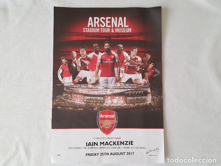 Sammelleidenschaft Sport: L&aacute;mina publicitaria Tour Stadium & Museum Arsenal (Henry, Bergkamp, Wright, Giroud,...)