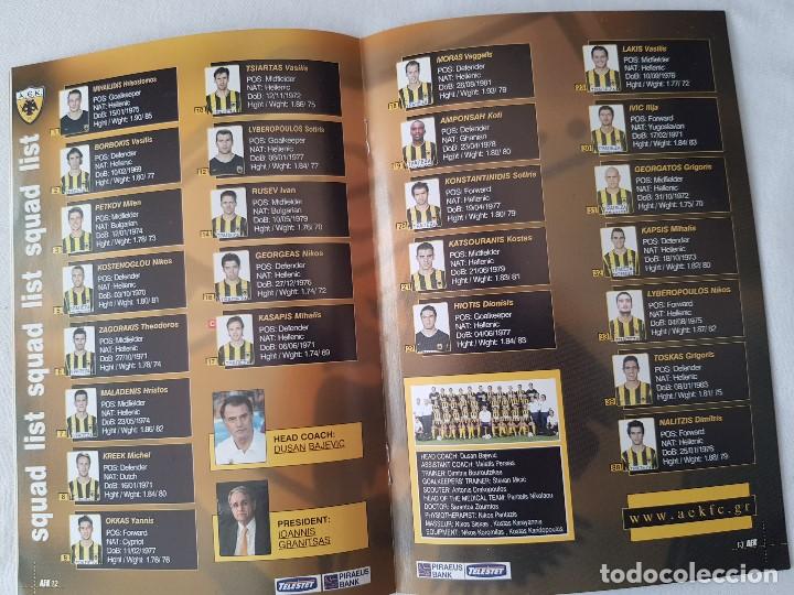 Coleccionismo deportivo: Programa oficial del AEK Atenas - PSV Eindhoven (Uefa Champions League 03/04) - Foto 3
