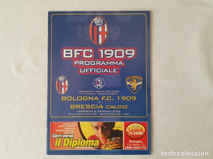 Sammelleidenschaft Sport: Programa Liga italiana Bolonia - Brescia (2001/2002) Calcio