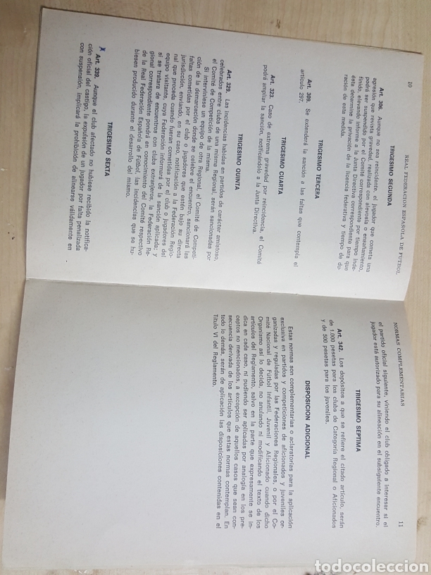 Coleccionismo deportivo: Normas complementarias reglamento RFEF para federaciones regionales a&ntilde;o 1976 - Foto 4