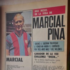 Coleccionismo deportivo: HOJA PERIODICO REPORTAJE MARCIAL PINA, FUTBOL CLUB BARCELONA