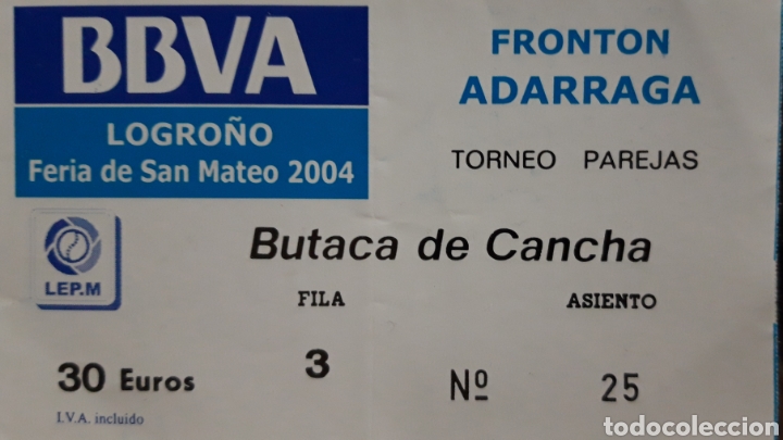 Coleccionismo deportivo: ENTRADA FERIA SAN MATEO 2004 LOGRO&Ntilde;O - Foto 1