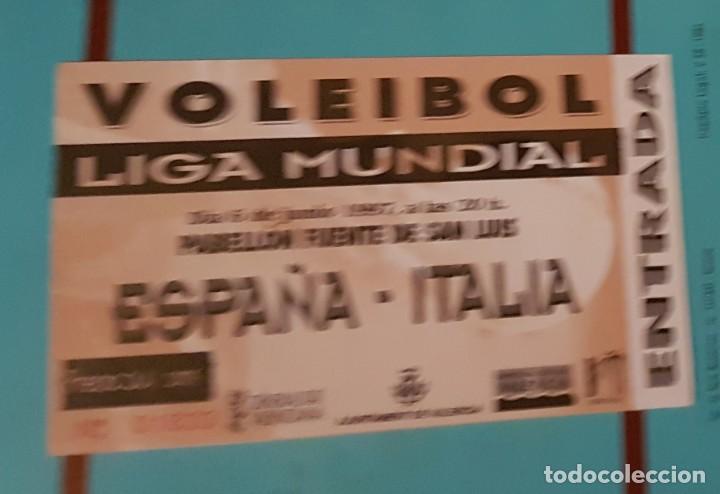 Coleccionismo deportivo: Entrada partido Voleibol Espa&ntilde;a - Italia. A&ntilde;o 1997 - Foto 2