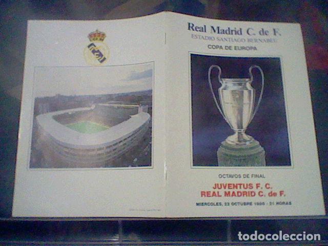 Sports collectibles: REAL MADRID JUVENTUS CHAMPIONS LEAGUE COPA EUROPA 1986 22 OCTUBRE PROGRAMA MANO ORIGINAL 21 X 15,5