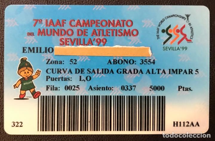 Sports collectibles: Carnet del 7&ordm; IAAF Campeonato del mundo de Atletismo Sevilla 99 - Abono de 5000 ptas - A&ntilde;o 1999