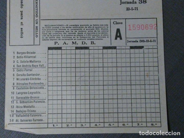 Coleccionismo deportivo: Quiniela de f&uacute;tbol 1.971 - Foto 5