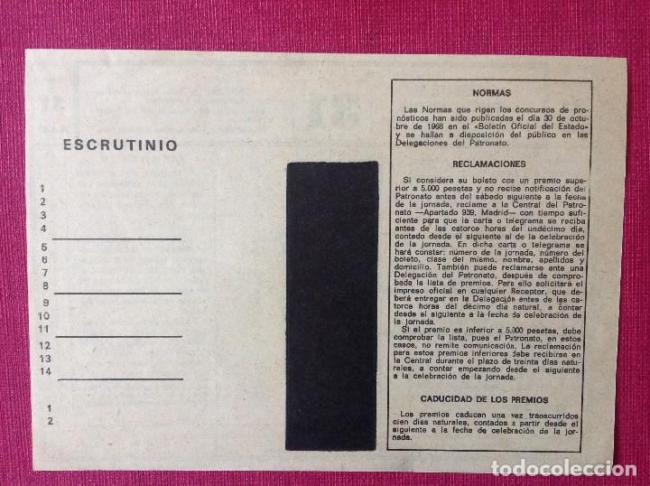 Coleccionismo deportivo: Boleto de apuestas de f&uacute;tbol 1969 - Foto 2