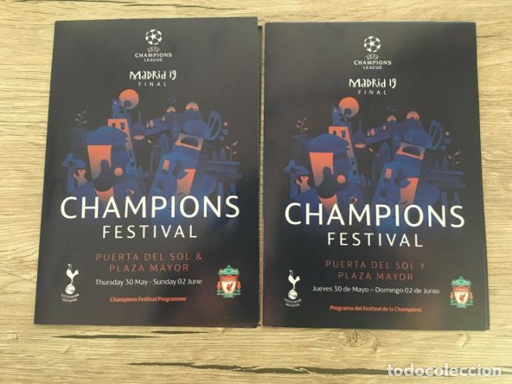 Sports collectibles: REVISTA PROGRAMA OFICIAL SPA ENG FINAL UEFA CHAMPIONS FESTIVAL MADRID 2019 LIVERPOOL TOTTENHAM