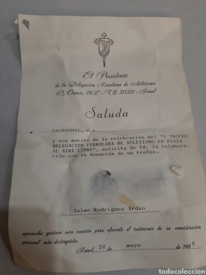 Coleccionismo deportivo: 1988 Ferrol del Caudillo delegaci&oacute;n atletismo - Foto 1