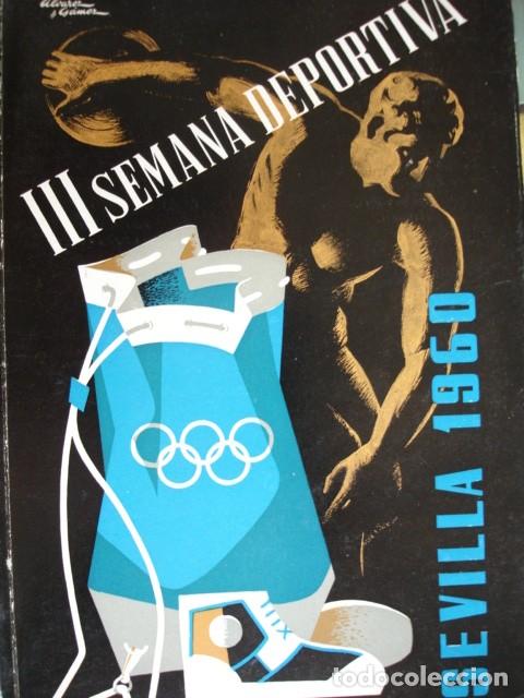 Coleccionismo deportivo: III SEMANA DEPORTIVA EN SEVILLA 1960 - Foto 1